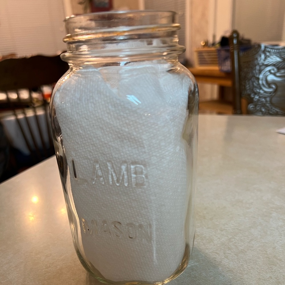 LAMB mason jar no lid (free shipping)